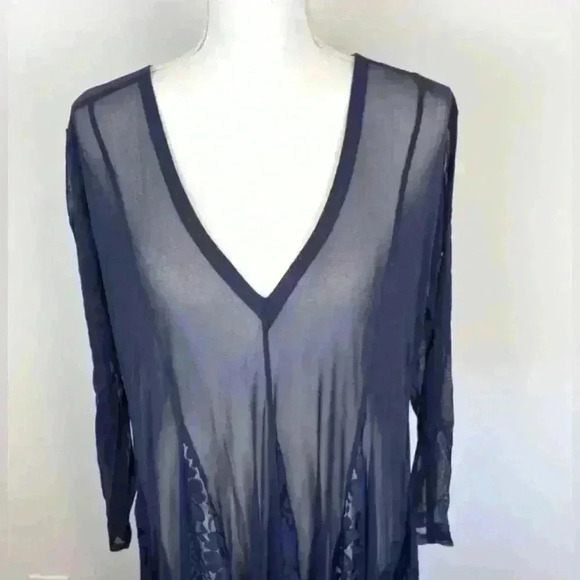 NWT! Free People X We Are HAH Mama C Whit Slip Dress Navy - Picture 10 of 11